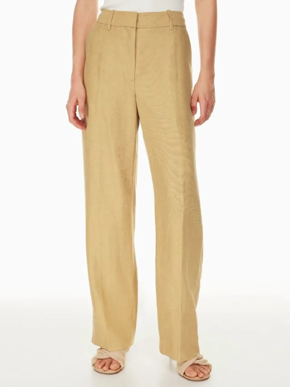 Wilfred Author Linen Pant Wide-leg Linen Sandy Beige 8 #A3837